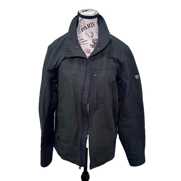 Kuhl Other - KUHL Burr Jacket Men’s Small Charcoal Canvas Softshell Cotton Blend Gorpcore